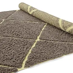 Shaggy szőnyeg - Bellevue Natural Cotton Shaggy (barna/sárga)