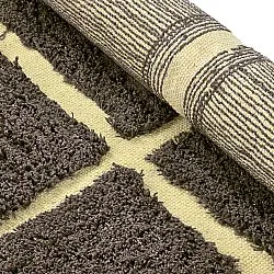 Kerek szőnyeg - Bellevue Natural Cotton Shaggy (barna/sárga)