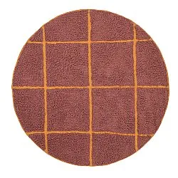 Kerek szőnyeg - Bellevue Natural Cotton Shaggy (piros/narancs)
