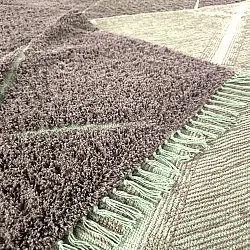 Shaggy szőnyeg - Bellevue Natural Cotton Shaggy (szürkés/zöld)