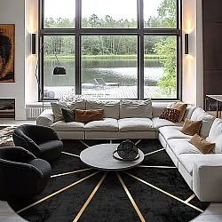 Kerek szőnyeg - Bellizzi (fekete)