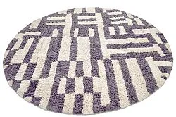 Kerek szőnyeg - Bergamo Natural Cotton Shaggy (szürke/fehér)