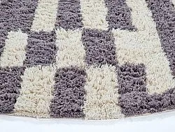 Kerek szőnyeg - Bergamo Natural Cotton Shaggy (szürke/fehér)