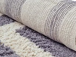 Kerek szőnyeg - Bergamo Natural Cotton Shaggy (szürke/fehér)