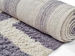 Shaggy szőnyeg - Bergamo Natural Cotton Shaggy (szürke/fehér)