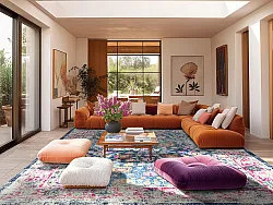 Wilton szőnyeg - Bouhjar (kék/rózsaszín/többszínű)