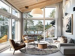 Kerek szőnyeg - Bouhjar (kék/többszínű)