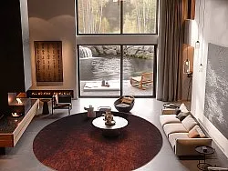 Kerek szőnyeg - Bovera (piros)