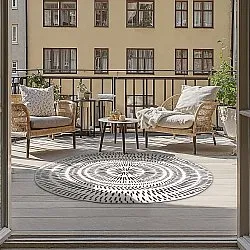 Kerek szőnyeg - Brussels Night (szürke)