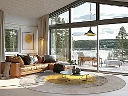 Kerek szőnyeg - Budoni (szürke/bezs/sárga)