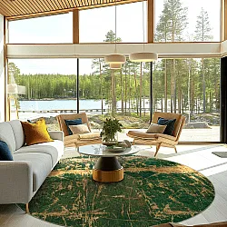 Kerek szőnyeg - Cantoria (bezs/zöld)