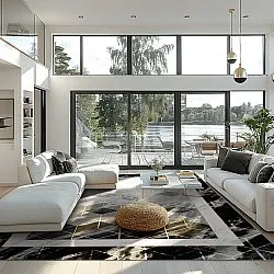 Wilton szőnyeg - Castello (fekete/fehér)