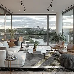 Wilton szőnyeg - Castello (fekete/fehér)