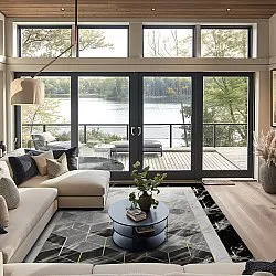 Wilton szőnyeg - Castello (fekete/fehér)