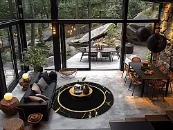 Kerek szőnyeg - Cerasia (fekete/arany)