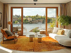 Kerek szőnyeg - Cesano (narancssárga)