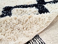 Kerek szőnyeg - Chablis Natural Cotton Shaggy (offwhite/fekete)