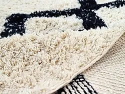 Kerek szőnyeg - Chablis Natural Cotton Shaggy (offwhite/fekete)