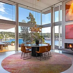 Kerek szőnyeg - Cicoria (rózsaszín/lila)