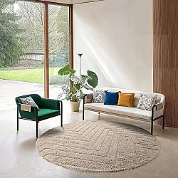 Kerek szőnyeg - Conara Natural Cotton Shaggy (bézs)