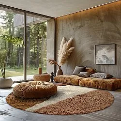 Kerek szőnyeg - Donostia Natural Cotton Shaggy (többszínű)