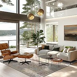 Wilton szőnyeg - Douz (kék/többszínű)