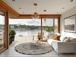 Kerek szőnyeg - Douz (fekete/többszínű)