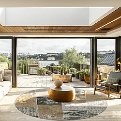 Kerek szőnyeg - Ephesus (zöld)