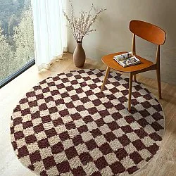 Kerek szőnyeg - Elsey Natural Cotton Shaggy (bézs/barna)