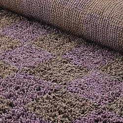 Shaggy szőnyeg - Elsey Natural Cotton Shaggy (barna/lila)