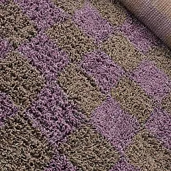 Shaggy szőnyeg - Elsey Natural Cotton Shaggy (barna/lila)