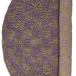 Kerek szőnyeg - Elsey Natural Cotton Shaggy (barna/lila)