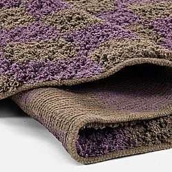 Kerek szőnyeg - Elsey Natural Cotton Shaggy (barna/lila)