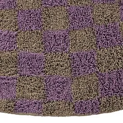 Kerek szőnyeg - Elsey Natural Cotton Shaggy (barna/lila)