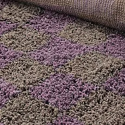 Kerek szőnyeg - Elsey Natural Cotton Shaggy (barna/lila)