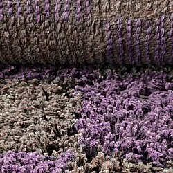 Kerek szőnyeg - Elsey Natural Cotton Shaggy (barna/lila)
