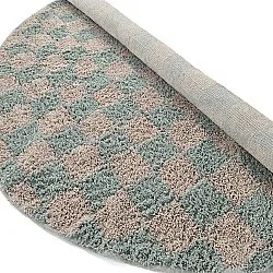 Kerek szőnyeg - Elsey Natural Cotton Shaggy (szürke/rózsaszín)