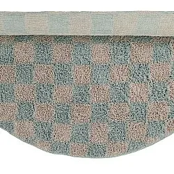 Kerek szőnyeg - Elsey Natural Cotton Shaggy (szürke/rózsaszín)