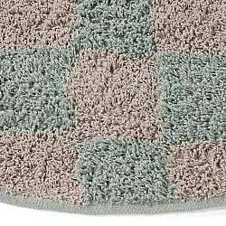 Kerek szőnyeg - Elsey Natural Cotton Shaggy (szürke/rózsaszín)