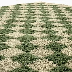 Shaggy szőnyeg - Elsey Natural Cotton Shaggy (zöld/bézs)