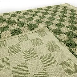 Shaggy szőnyeg - Elsey Natural Cotton Shaggy (zöld/bézs)