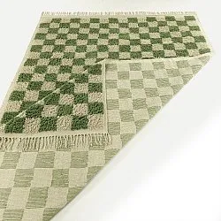 Shaggy szőnyeg - Elsey Natural Cotton Shaggy (zöld/bézs)