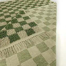 Shaggy szőnyeg - Elsey Natural Cotton Shaggy (zöld/bézs)