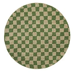 Kerek szőnyeg - Elsey Natural Cotton Shaggy (zöld/bézs)