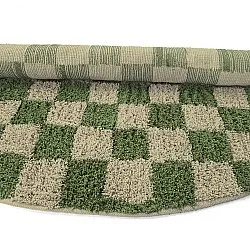 Kerek szőnyeg - Elsey Natural Cotton Shaggy (zöld/bézs)