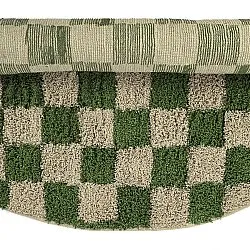 Kerek szőnyeg - Elsey Natural Cotton Shaggy (zöld/bézs)