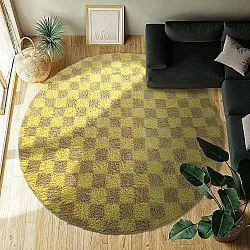 Kerek szőnyeg - Elsey Natural Cotton Shaggy (sárga/bézs)