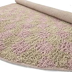 Kerek szőnyeg - Elsey Natural Cotton Shaggy (rózsaszín/narancs)