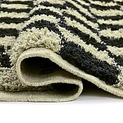 Shaggy szőnyeg - Elsey Natural Cotton Shaggy (fekete/bézs)