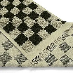 Shaggy szőnyeg - Elsey Natural Cotton Shaggy (fekete/bézs)